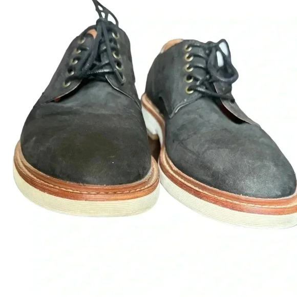 Frye Men’s Black  Leather Lace Up Oxford Flats
Shoes Size 7 - Picture 2 of 11